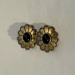 Silver925 vintage onyx earrings